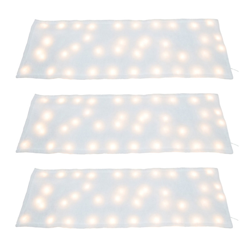  3 Pack Pre-Lit Snow Cover Blanket Holiday Decoration, 60" x 15"
