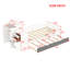Lit plateforme simple avec lit gigogne intégré, bibliothèque et garde-robe mobile, blanc - bibliothèque de solution compacte, lit gigogne polyvalent-794675906