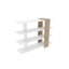 Modern Design White And Walnut Geometric Bookcase