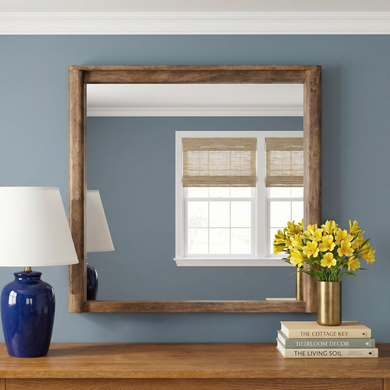 Quinn Solid Wood Rectangle Wall Mirror