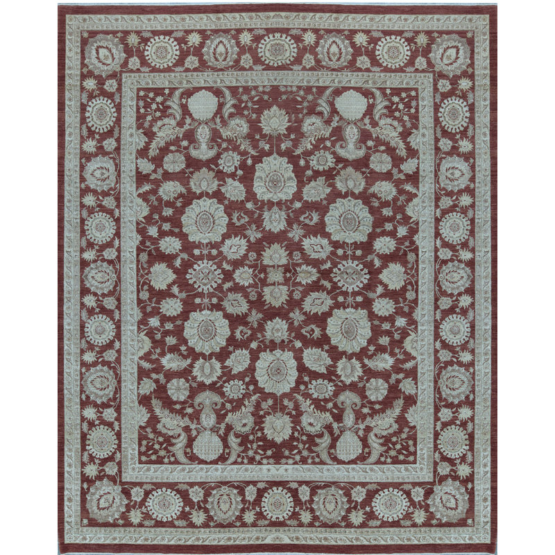 Tapis rouge noué à la main de haute qualité