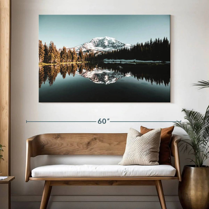 Rainier Mountain Scene, reproduction sur toile, H 34 po x l 51 po x P 1,25 po