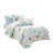 Harbor Life Blue/Taupe Microfiber Reversible Coastal 7 Piece Quilt Set-1606105598