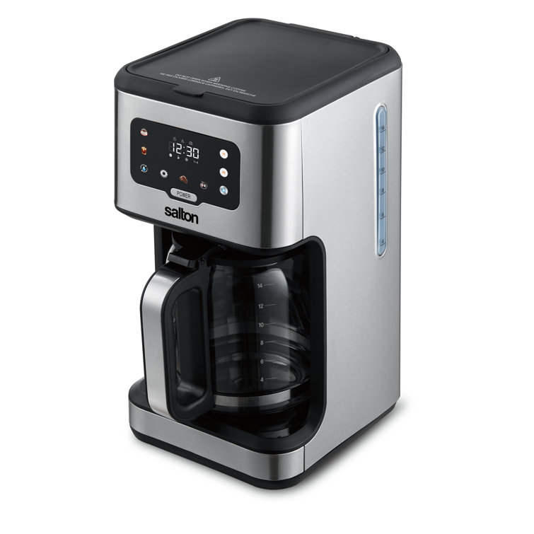 Cafetière numérique en acier inoxydable Salton - 14 tasses