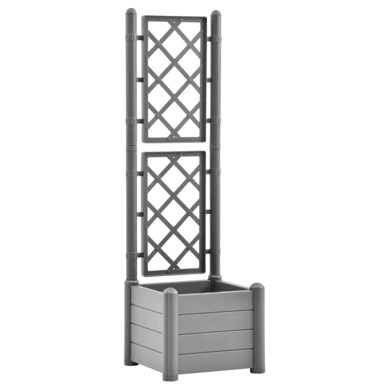 Griffiths Raised Garden Bed with Trellis, 142cm H x 43cm W x 43cm D