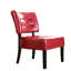 Fauteuil d'appoint surdimensionné rouge avec assise en cuir et revêtement de stabilité-532642577