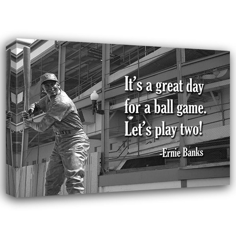 Statue Ernie Banks, H 36 po x l 48 po