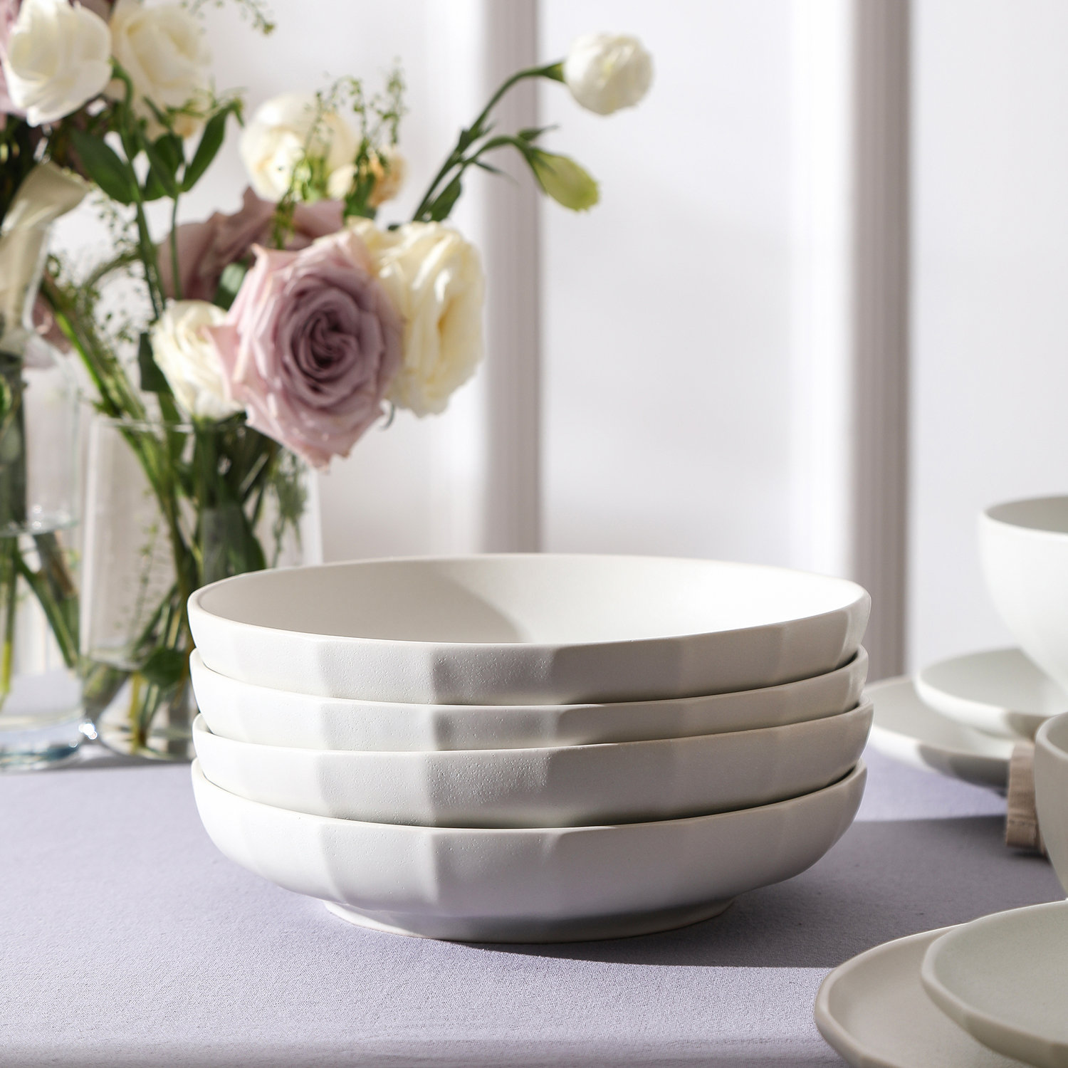 Rio Stoneware Pasta Bowl, Beige