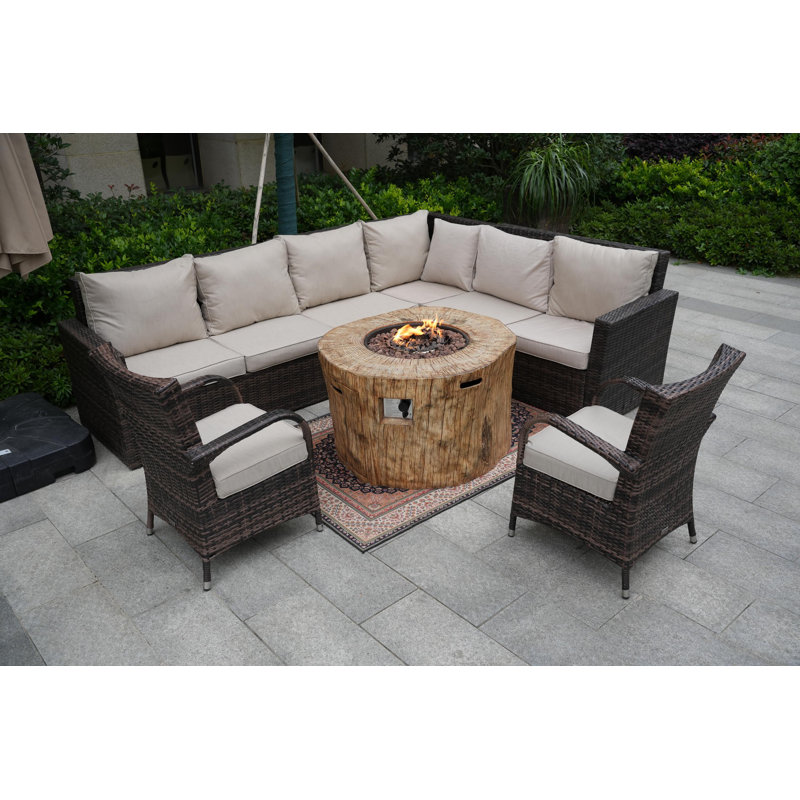 8 - Person Patio Conversation Set with Cushions