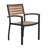 Abbygayl 2 Faux Teak Accented Club Chairs and 30" Square Faux Teak Patio Table Set
