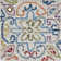 Cross Stitch Floral Hand Tufted Wool Area Rug in Cream/Blue/Red