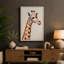Gentle Giraffe Portrait Botanical - Wrapped Canvas-59919748-59919755