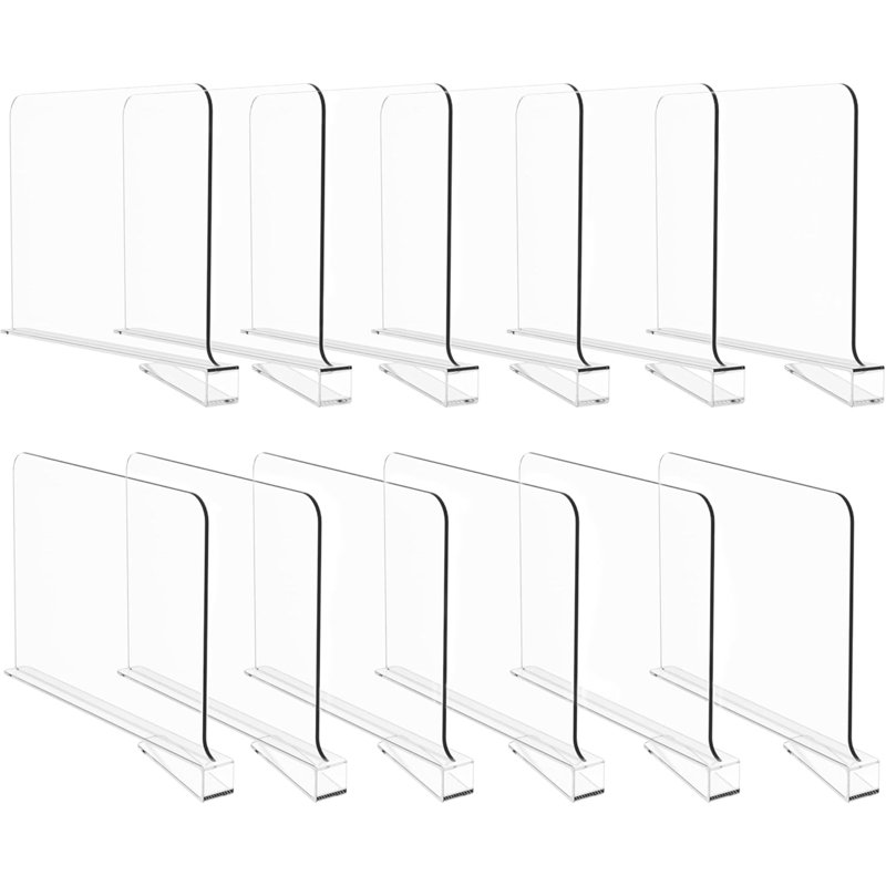 12 diviseurs de tablette PCS pour l'organisation de placard