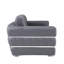  Fauteuil en cuir italien gris ardoise foncé avec accents blancs-1267307143