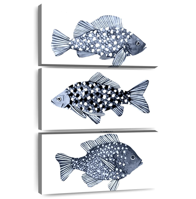 Brampt Blue Fish I, 45" H x 28" W