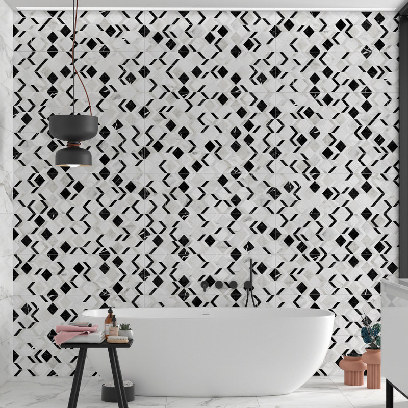 Decadence 12" x 40" Ceramic Patterned Tile