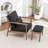 Juntier Upholstered Armchair With Ottoman-492538605
