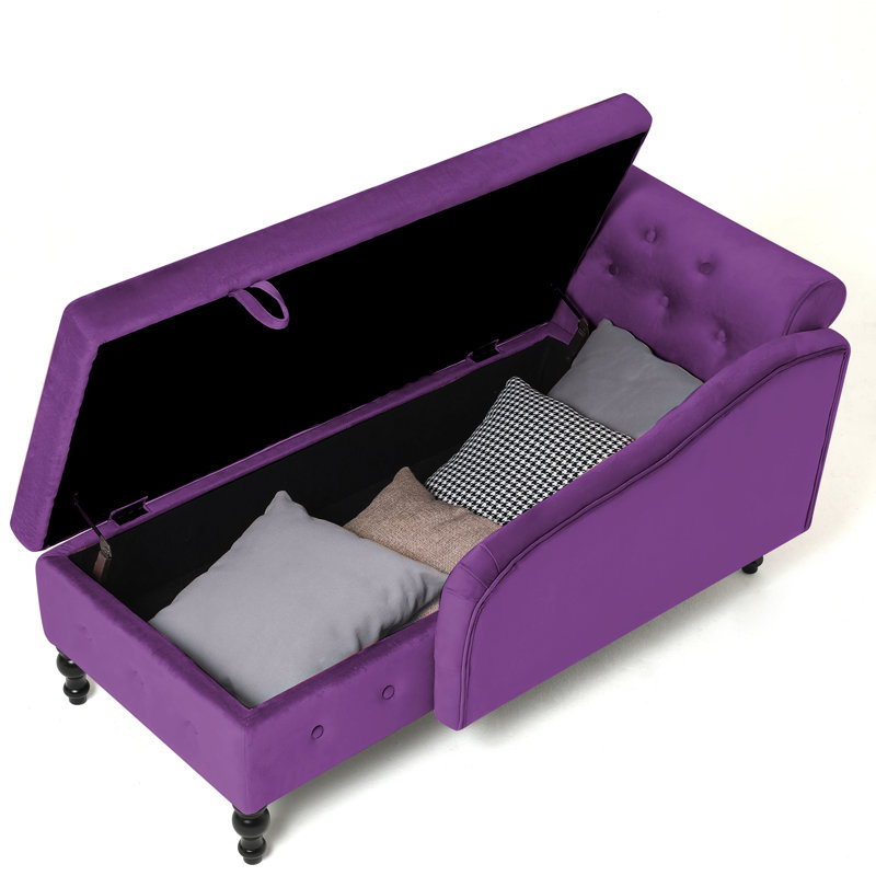 Chaise longue rembourrée Hayliegh, Mauve