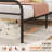 Melati Metal Bed Frame with Headboard Platform Bed No Box Spring Needed-677697809-710046064