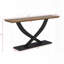 Console 57 pouces rustique moderne avec pieds croisés - Finition naturelle / espresso