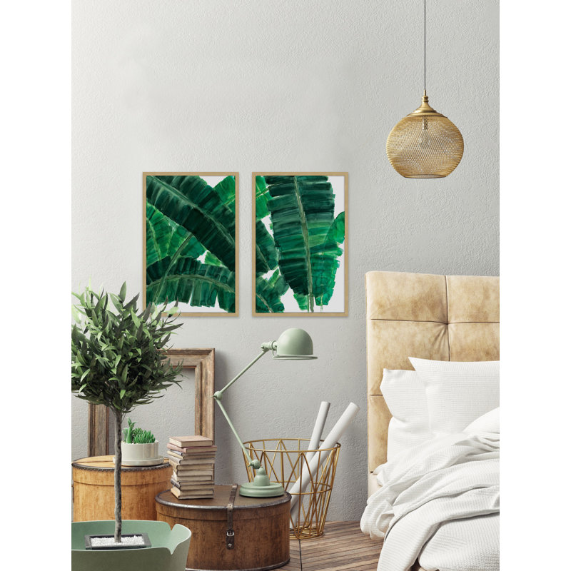 Ensemble de 2 cadres photo « la habana ii diptych », H 30 po x l 20 po x L 1,5 po, Cadre en bois naturel