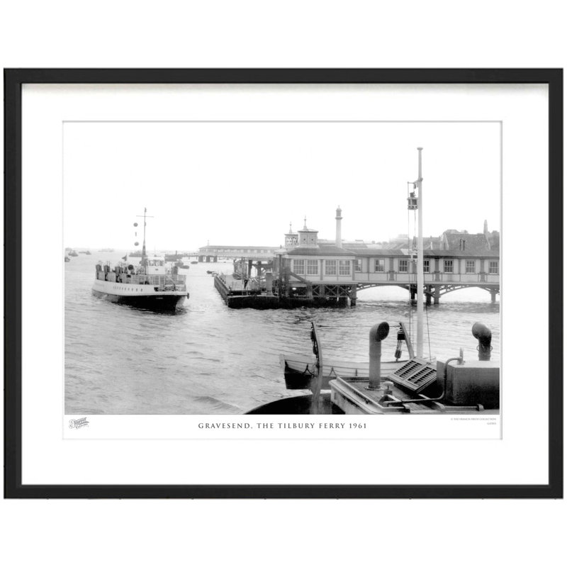 Gravesend, the Tilbury Ferry 1961 1 Piece Single Picture Frame Wall Art, 40cm H x 50cm W x 2.3cm D