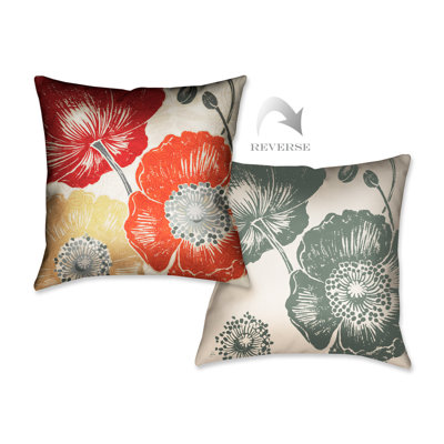 A Poppy's Touch II Throw Pillow