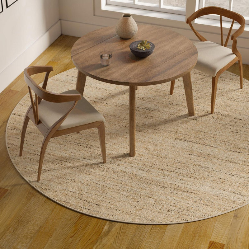 Tapis en jute / sisal Areyona, Rond 4 pi 1 po x 4 pi 1 po