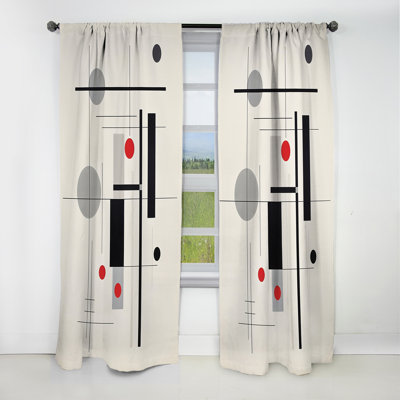 Hanro - Suprematism Curtain - Blackout Abstract Curtain - 1 Panels