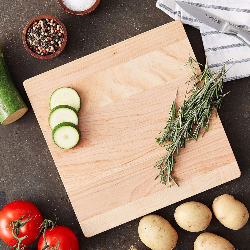 John Boos Maple Wood Chop N Slice Reversible Cutting Board, 10" x 10"