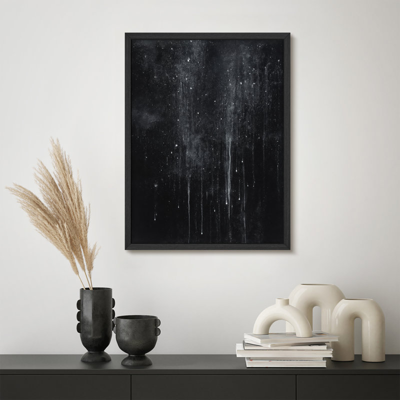Reproduction d'art encadrée abstraite pour décoration intérieure moderne - 12 po x 16 po, H 16 po x l 12 po, Naturel