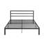 Structure de lit en métal gris anthracite - construction en acier robuste, sommeil silencieux et confortable, facile à assembler, solution de rangement sous le sommier, aucun sommier requis, s'adapte aux matelas plus épais de 8 po, 600 lb