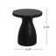Table d'appoint d'extérieur en travertin Mgo, table de bout en béton léger, effet marbre noir
