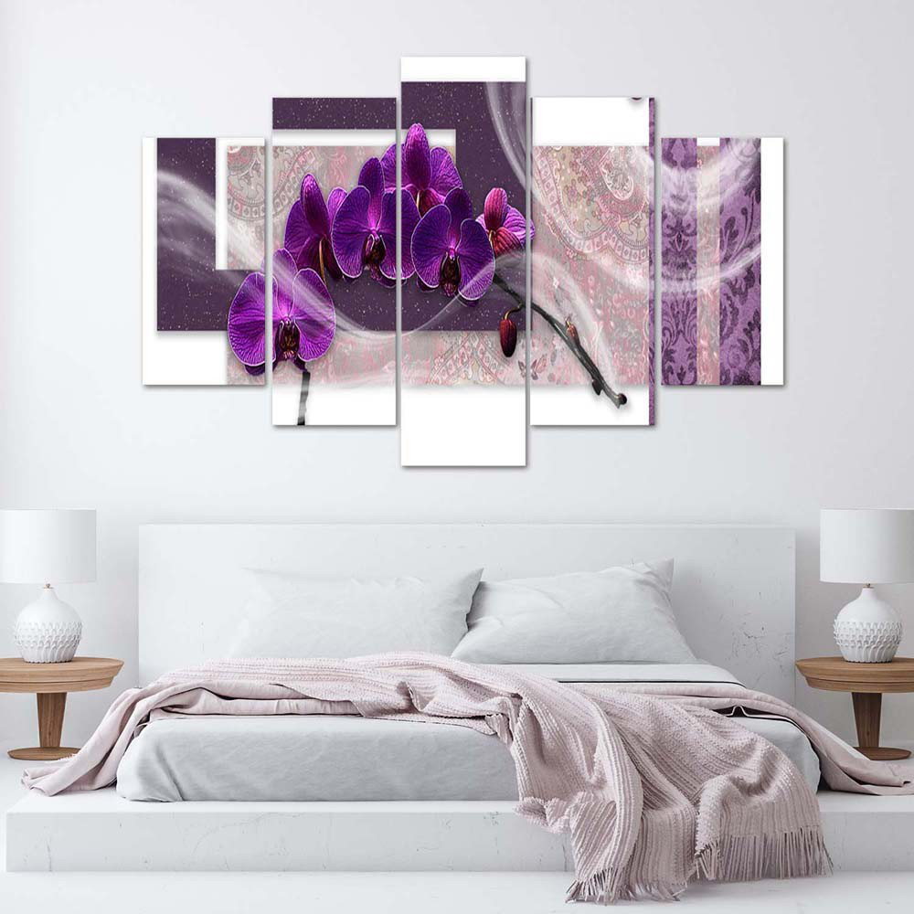 Leinwandbild Orchid Violet Abstract