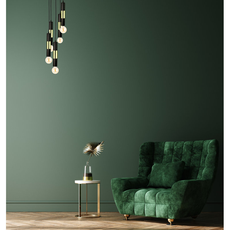 Carron 5 - Light Pendant, Yes,  Black/Gold
