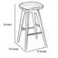 Tabouret de bar pivotant en bois massif Clithoe 31 po-1967071431-1937972471