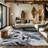 Galaxy Series Abrstract Black/Gray/Ivory/Beige Area Rug-1210259069