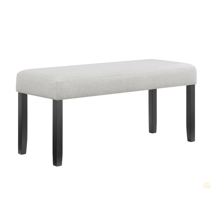 1Pc Upholstered Bench Soft Neutral Tone