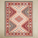 Chadbourn Southwestern Handmade Tufted Cotton/Wool Red/Ivory Area Rug