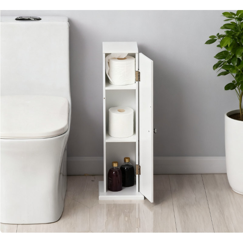 Petite armoire à papier de toilette, armoire de coin de salle de bain