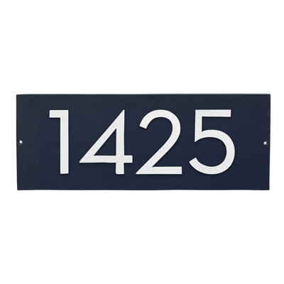 Plaque d'adresse horizontale flottante 4 po (4 chiffres)