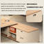 Bureau de direction moderne et luxueux de 118,11 pouces – Bureau d'angle en L en panneaux de particules avec rangement latéral pour bureau de PDG-19978252