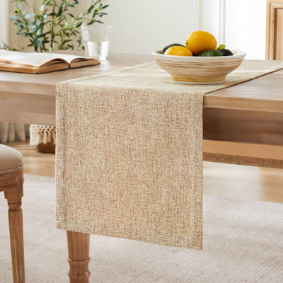 Linen style farmhouse table flag 108 inches long