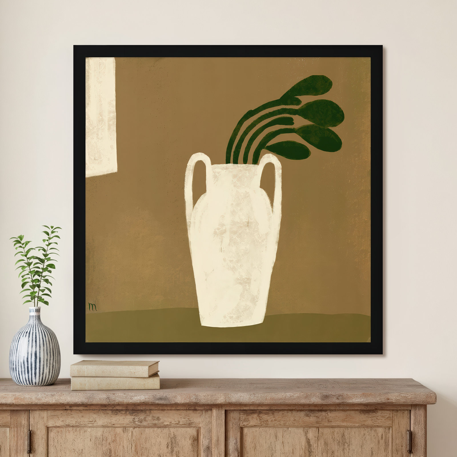 Gust Of Wind, Black, 44" H x 44" W x 1.25" D