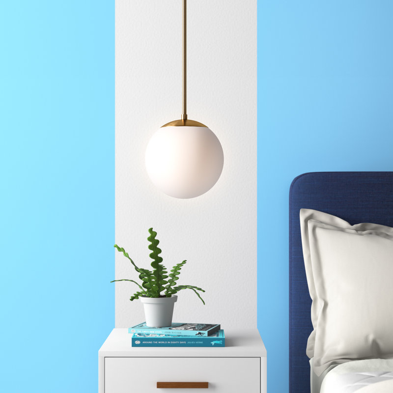 Wilbourn 1-Light Single Pendant , Soft Gold, 12.5" H x 12" W x 12" D