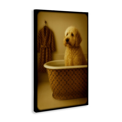 Chien Couture en toile de luxe, design par Grotto Studios