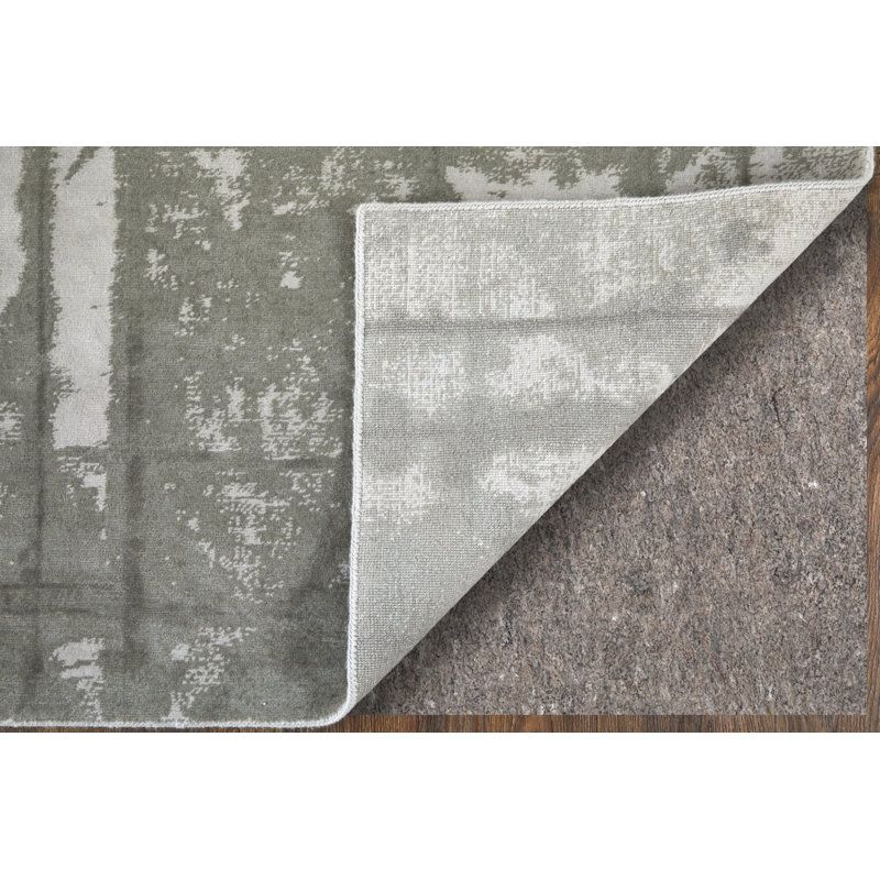 Livingston Modern Abstract Green Area Rug, Rectangle 3' x 5'