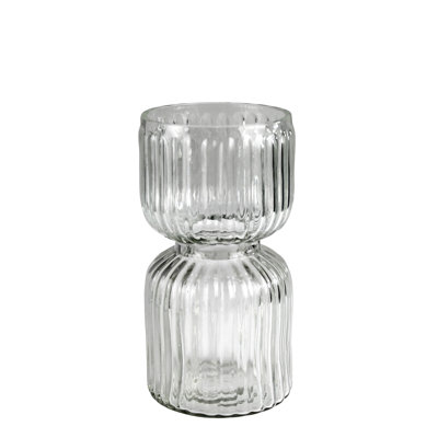 Ribbed Bulb Vase, Glass - Sm