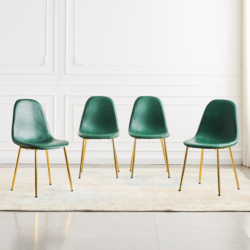 Chaise d'appoint rembourrée en vert