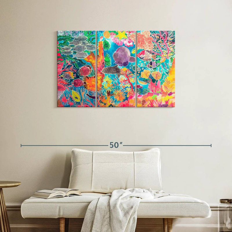 Brampt Tropical Coral, 24" H x 38" W